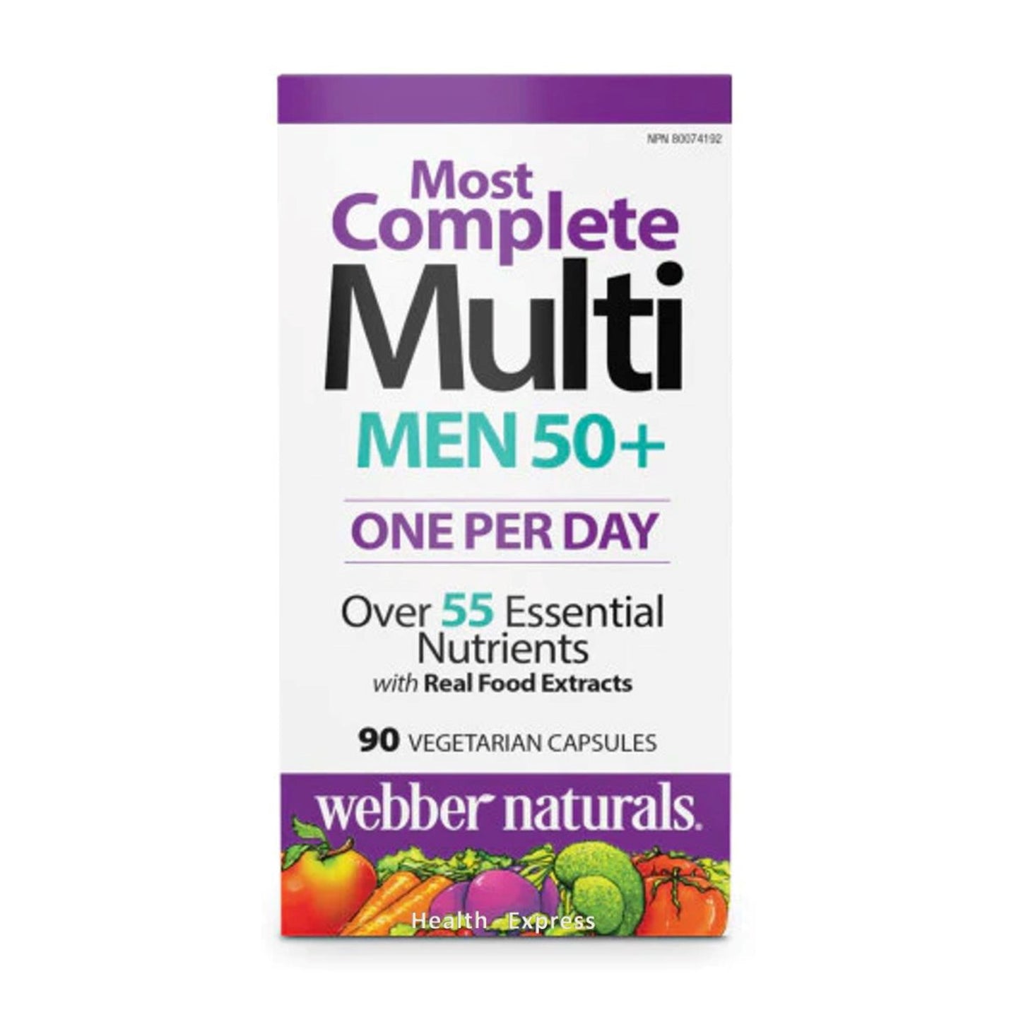 Webber Naturals 男士 50+ 全效綜合維他命營養素 90 粒