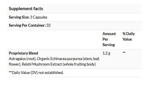 Nature's Way 紫錐菊和黃芪 100 粒全素膠囊(每 3 粒膠囊 1,200 毫克)