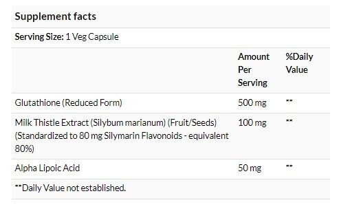 NOW Foods 谷胱甘肽 500 毫克 60 粒植物膠囊 抗氧化 排毒 含乳薊-產品圖片 3