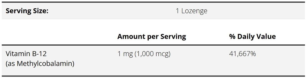 NOW Foods 甲基 維他命 B12 1,000 微克 - 100 粒喉糖 神經系統代謝-產品圖片 3