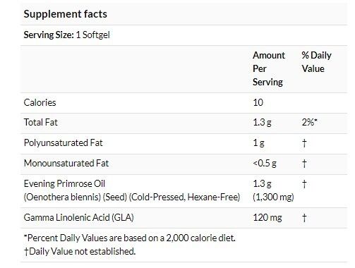 NOW Foods 超級月見草油 1300毫克 120粒軟膠囊 皮膚保養 心血管健康-產品圖片 3
