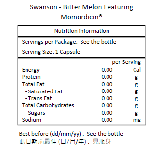 SWANSON 苦瓜膠囊(含Momordicin®)120粒-產品圖片 2