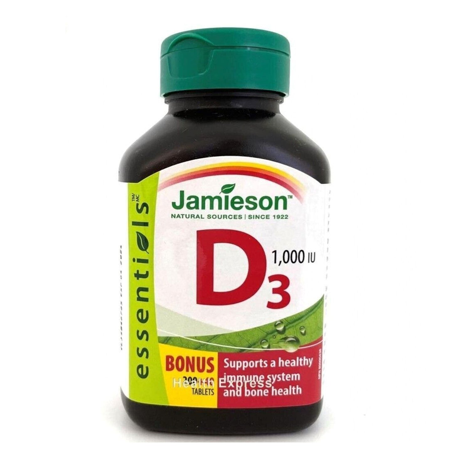 Jamieson 維他命 D (1000 IU) 240 粒 (超值加量裝)(包裝隨機提供)-產品圖片 3