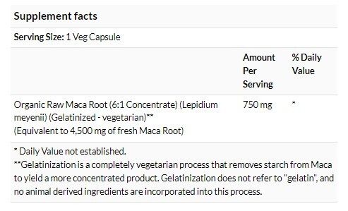 NOW Foods 生瑪卡素食膠囊 750 毫克 90 粒-產品圖片 3