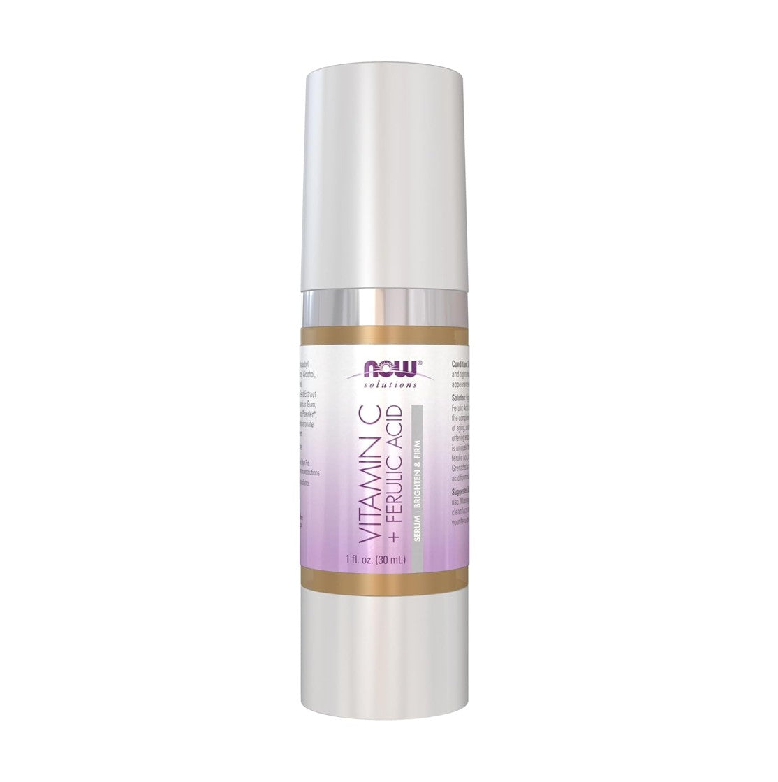 NOW Foods Solutions 維他命C + 阿魏酸 精華液 1盎司 30 毫升