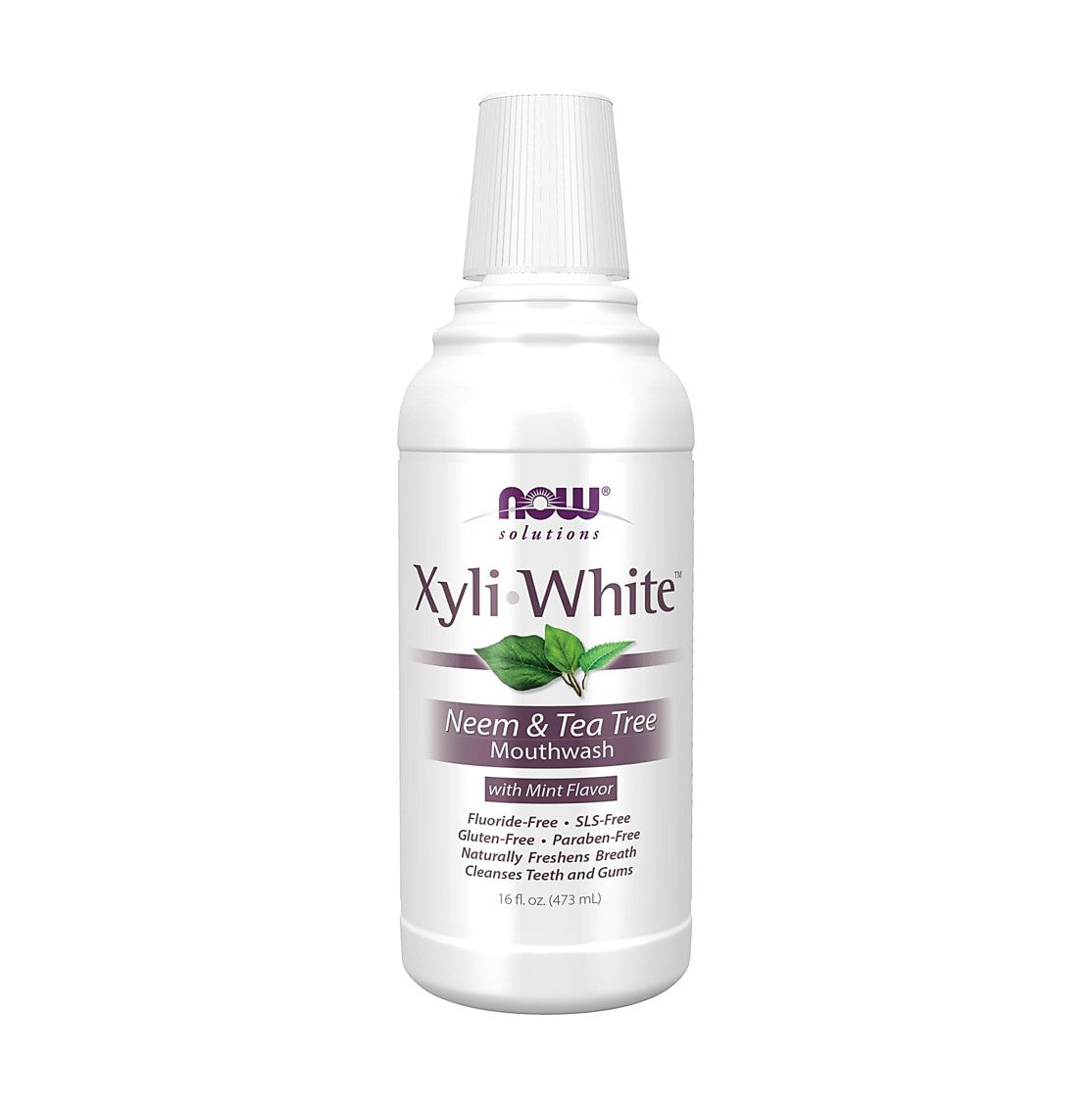 NOW Foods Xyli-White 漱口水 印度楝樹和茶樹 薄荷味 16 液盎司 473 毫升