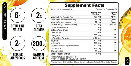 EC SPORTS OPTIFORCE PRE WORKOUT- 鍛鍊能量粉(熱帶風情味486g) (Earth's Creation) 美國製造-產品圖片 2