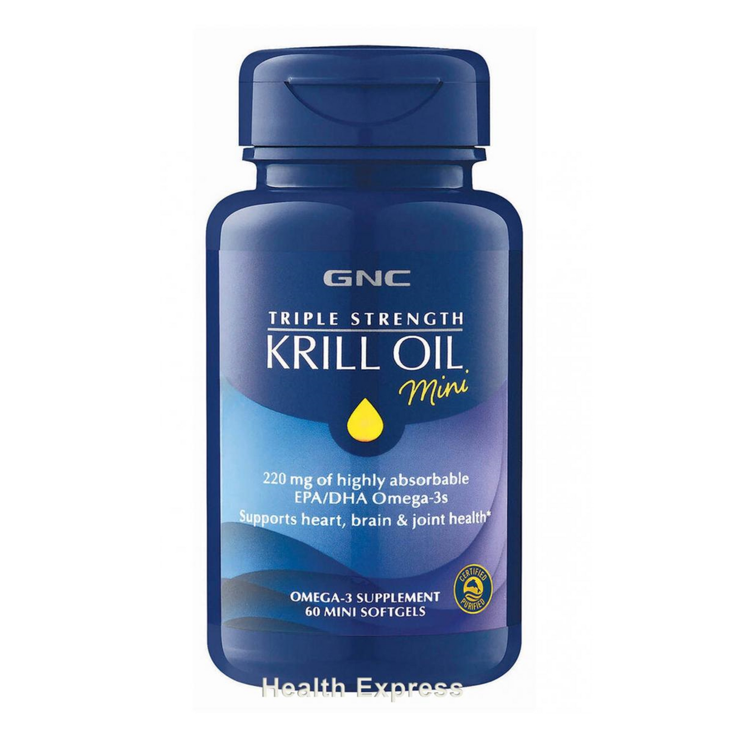 GNC 三倍強效迷你超級磷蝦油 60 粒