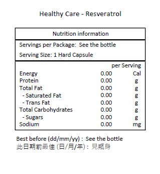 Healthy Care 白藜蘆醇 180粒硬膠囊-產品圖片 2