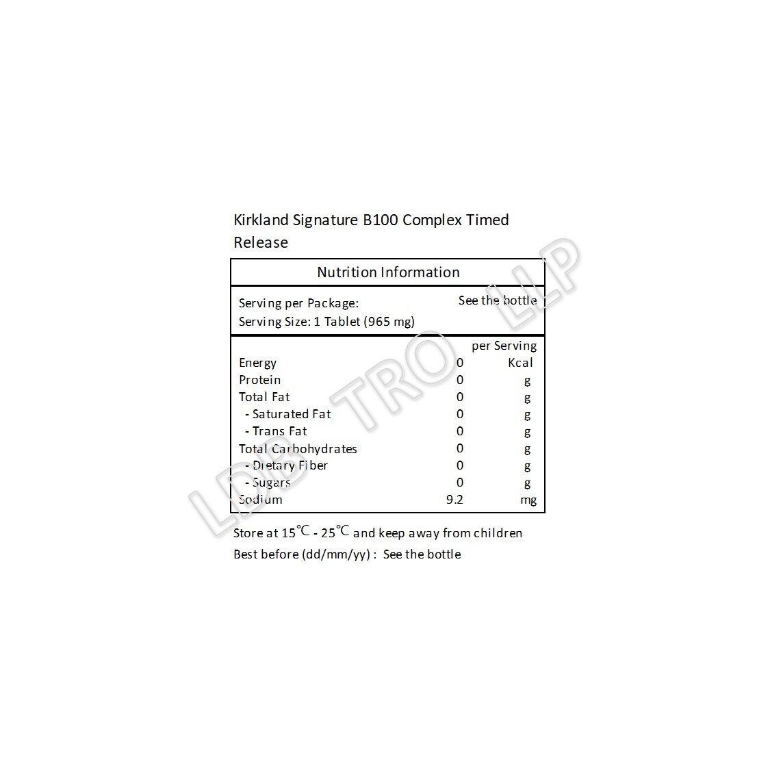 Kirkland Signature 特強長效天然維他命 B 100 雜 300 粒
