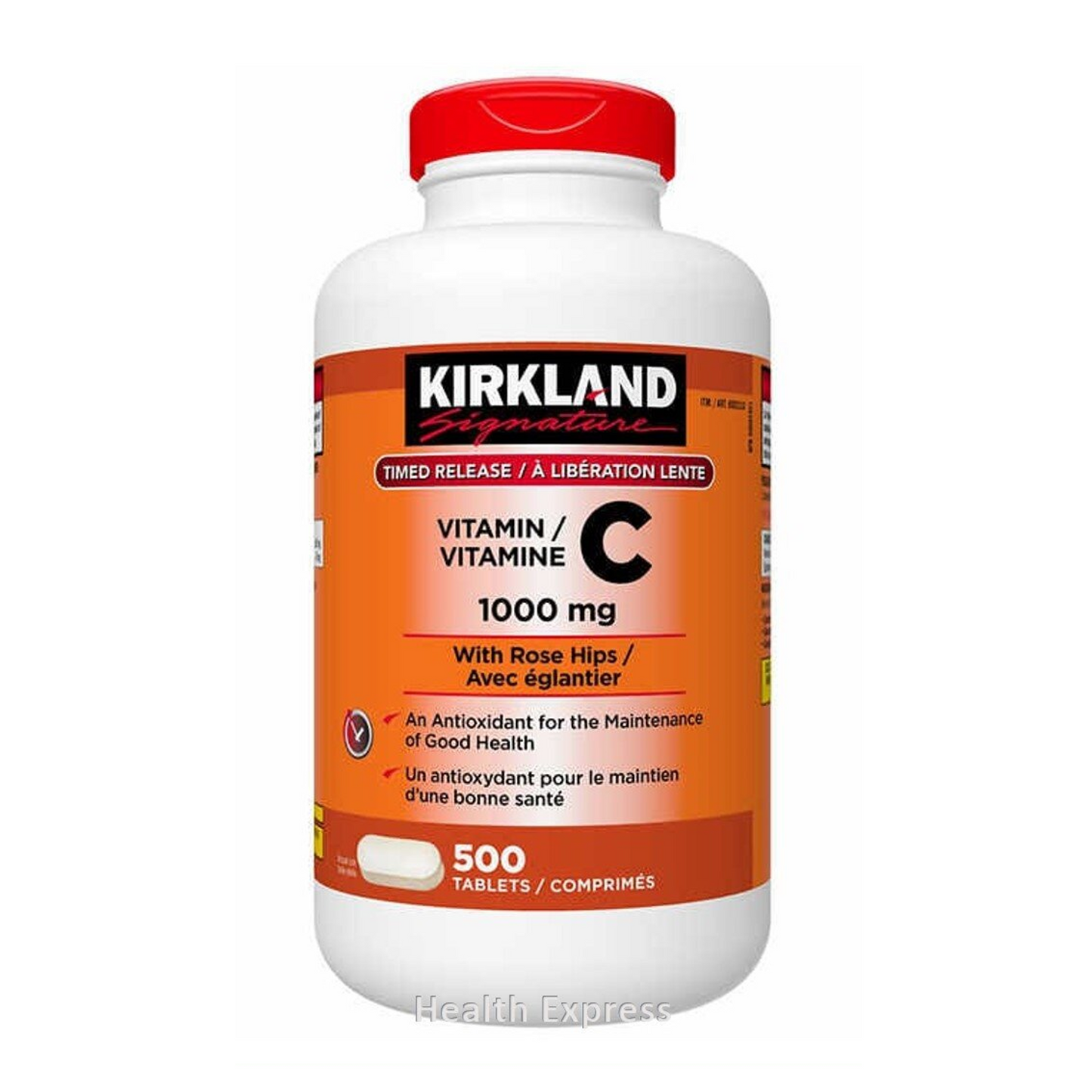 Kirkland Signature 特強長效維他命 C (1000 毫克) 及玫瑰果精華 500 粒