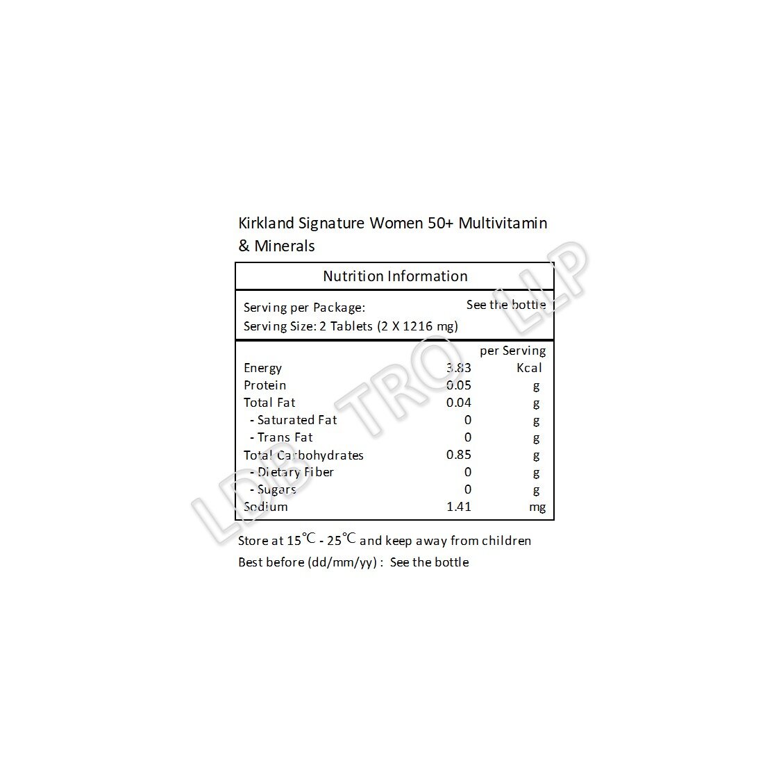 Kirkland Signature 女士50+ 全效多種維他命 365 粒