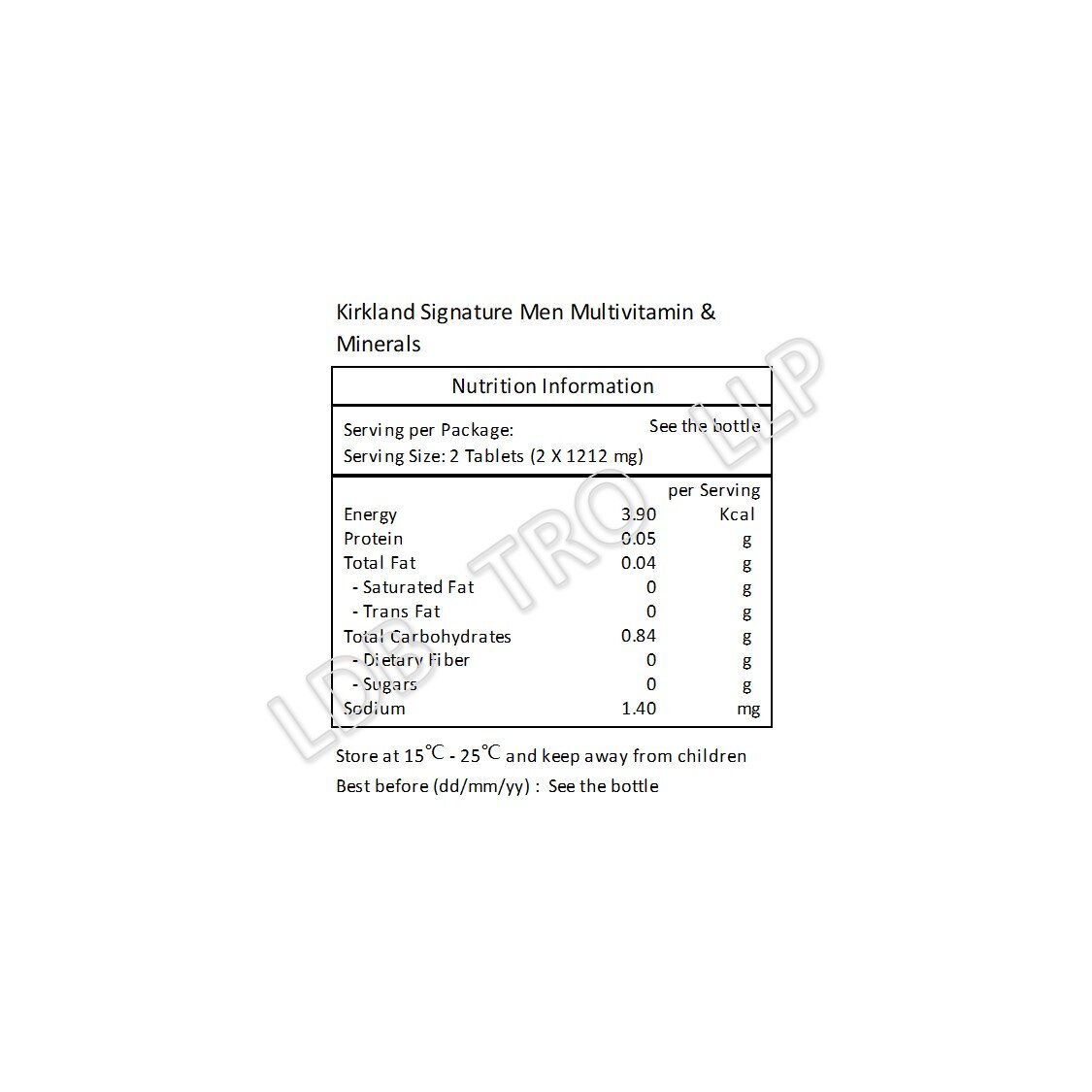 Kirkland Signature 男士全效多種維他命 365 粒