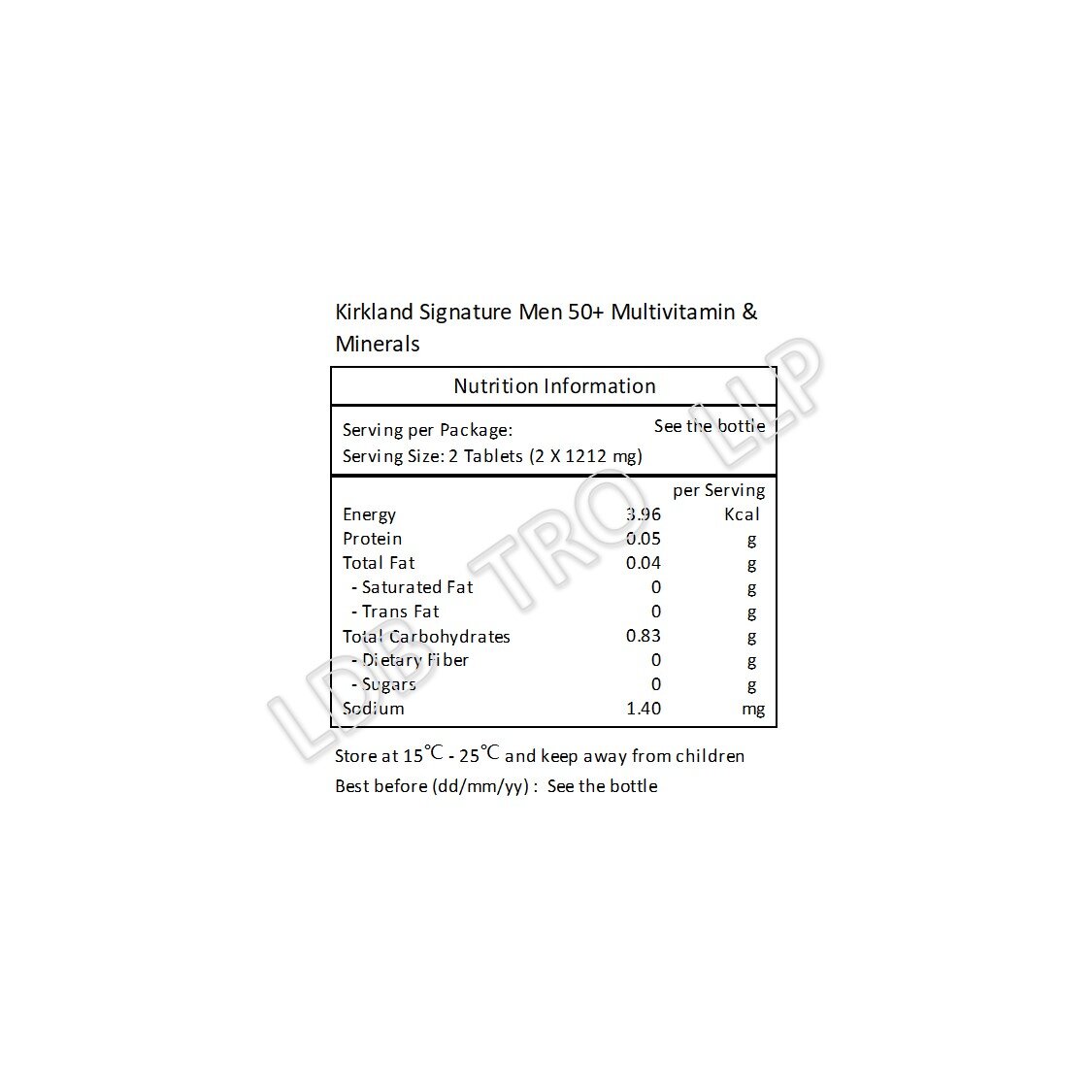 Kirkland Signature 男士 50+ 全效多種維他命 365 粒