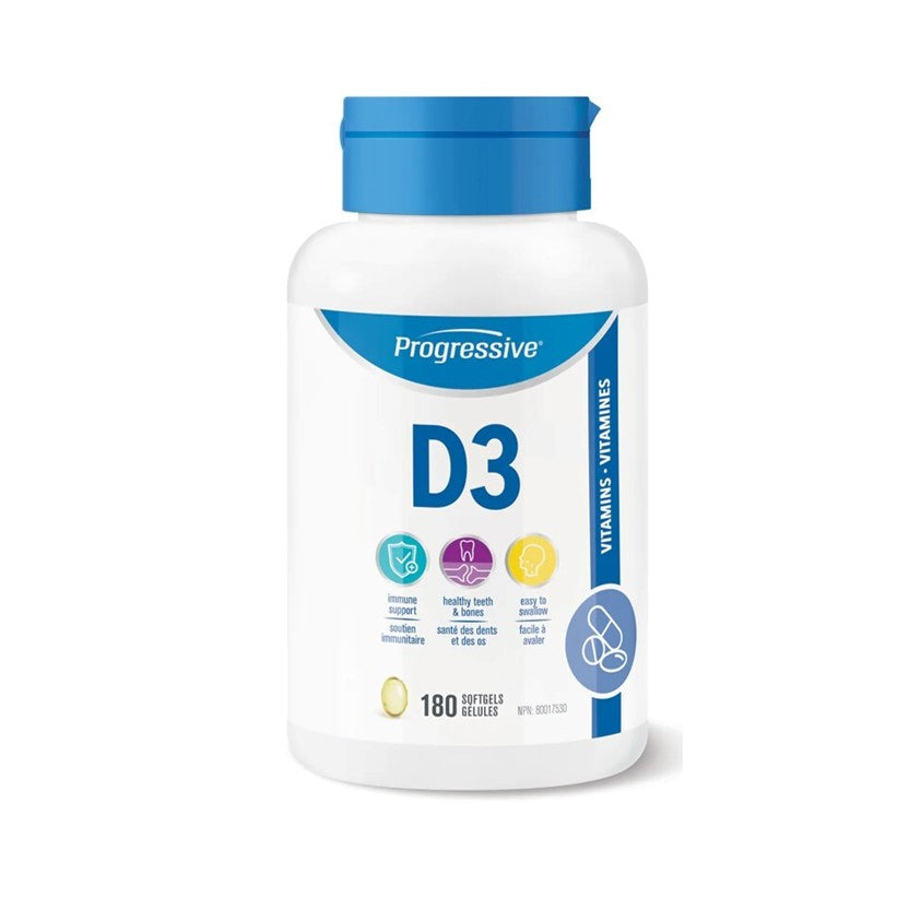Progressive維他命 D3 180粒軟膠囊
