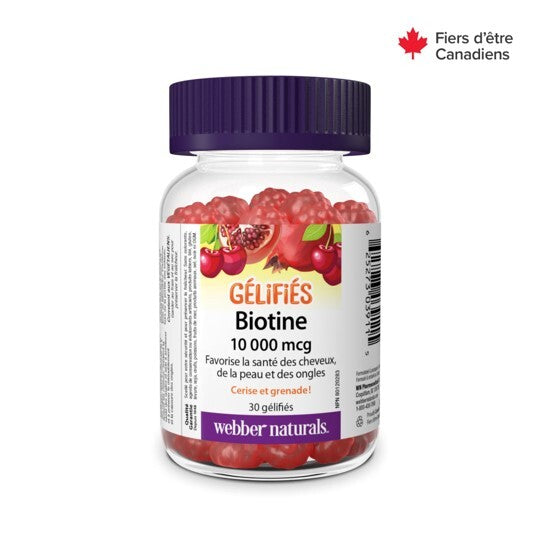 Webber Naturals 超強能量生物素軟糖 (10000 微克) 30 粒