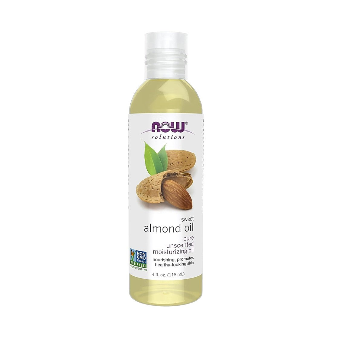 NOW Foods Solutions 甜杏仁油 無香型 4 盎司 118 毫升