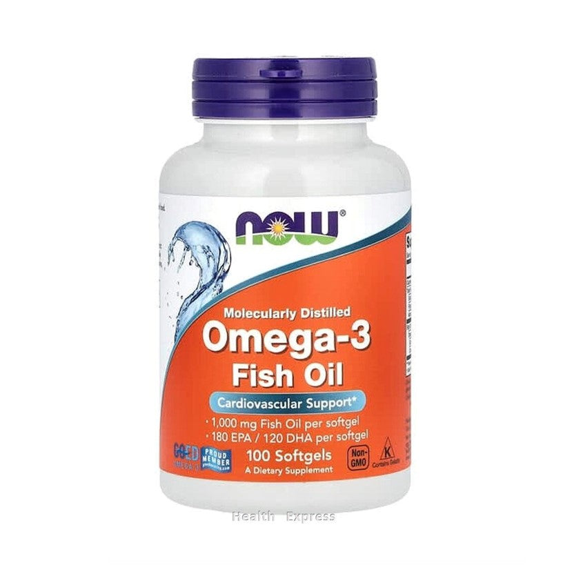 Now Foods Omega-3 Fish Oil 1000 mg 100 Softgels