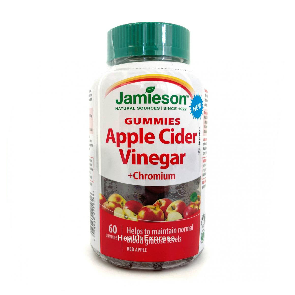 Jamieson 燒脂排毒天然蘋果醋+鉻軟糖(生酮飲食配方)60 粒