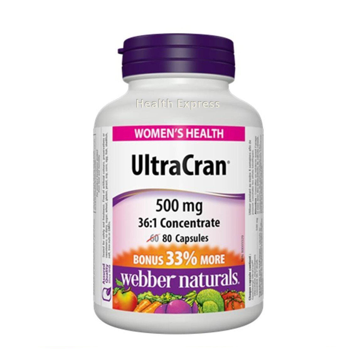 Webber Naturals 特強護道小紅莓 (500 毫克) 80 粒