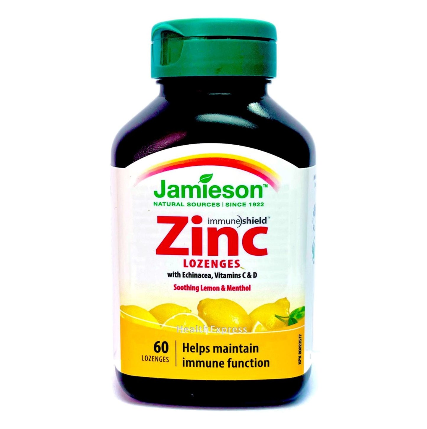 Jamieson 健體鋅+紫錐菊+維他命C/D 潤喉糖 (檸檬味) 60 粒