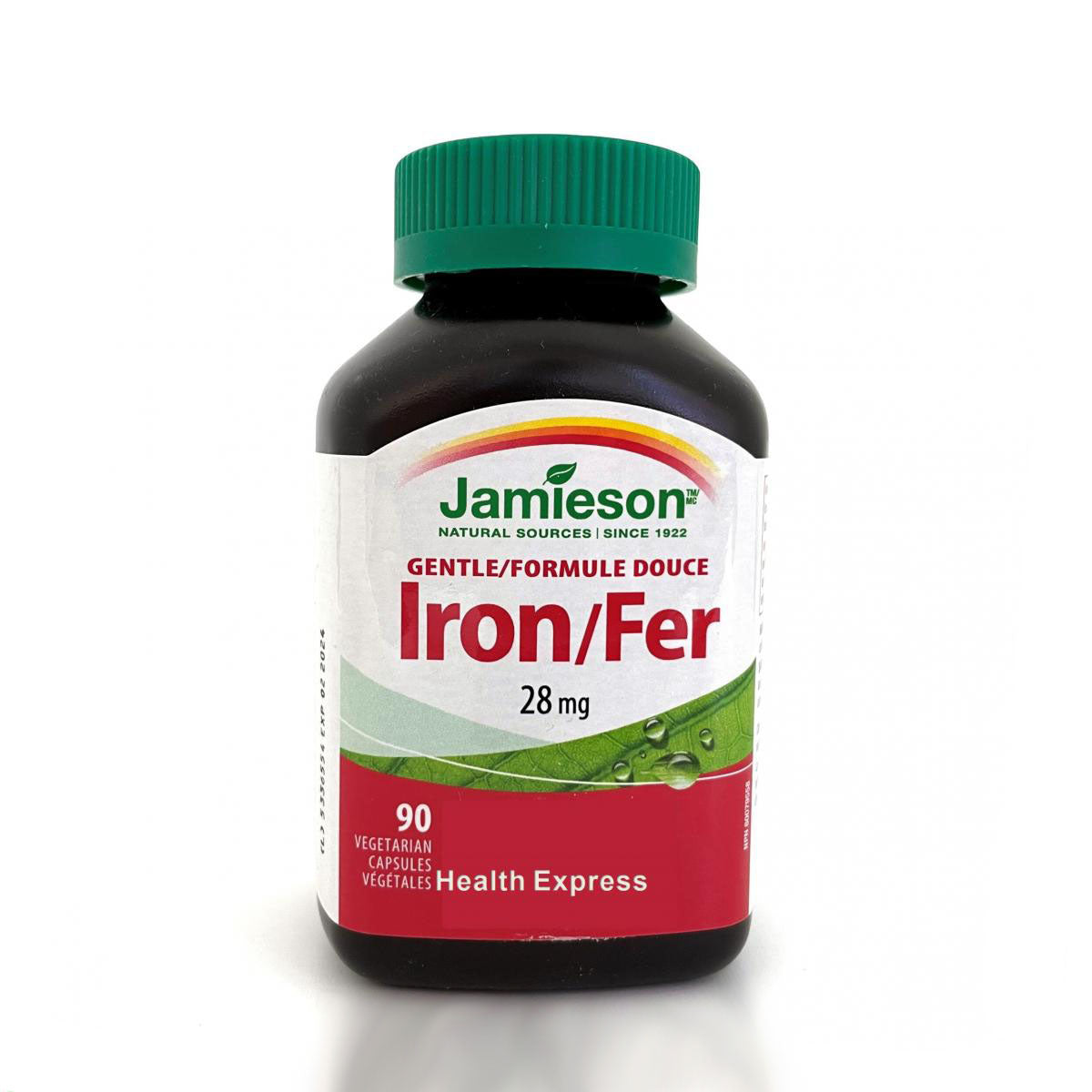 Jamieson 健體溫和鐵質補充品 (28毫克) 維他命B2+B12+C+Folate 配方90/150 粒
