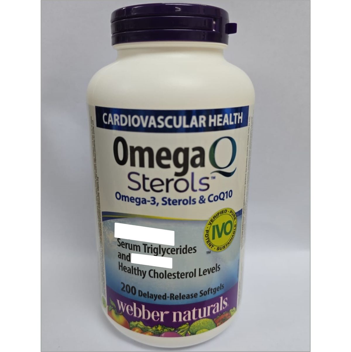 Webber Naturals 抗 3 高護心寶奧米加 3 +輔酶 10 +植物甾醇 200 粒