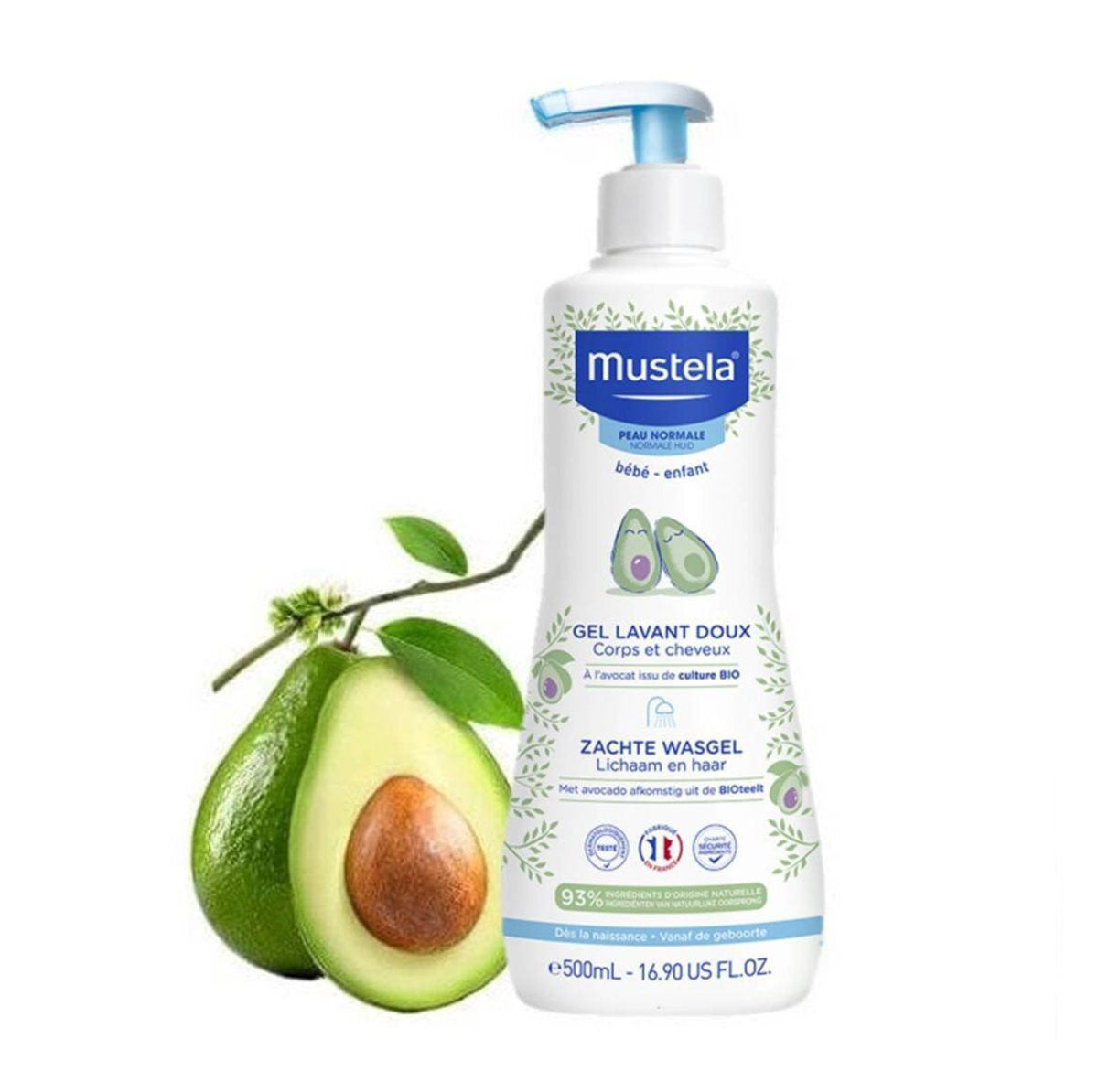 Mustela Bebe 溫和潤膚洗髮淋浴啫喱 (法文名稱: Gel Lavant Doux / 荷蘭文名稱: Zachte Wasgel)(兩款包裝隨機提供)