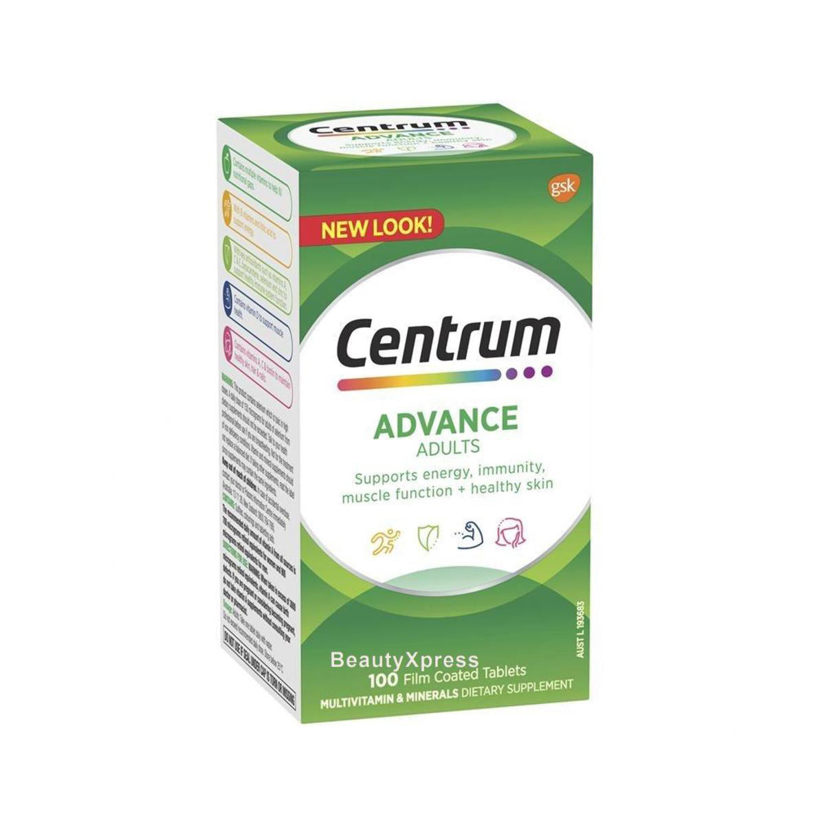 Centrum Advance 多種維他命及礦物質 100 粒 (兩種包裝將隨機提供)