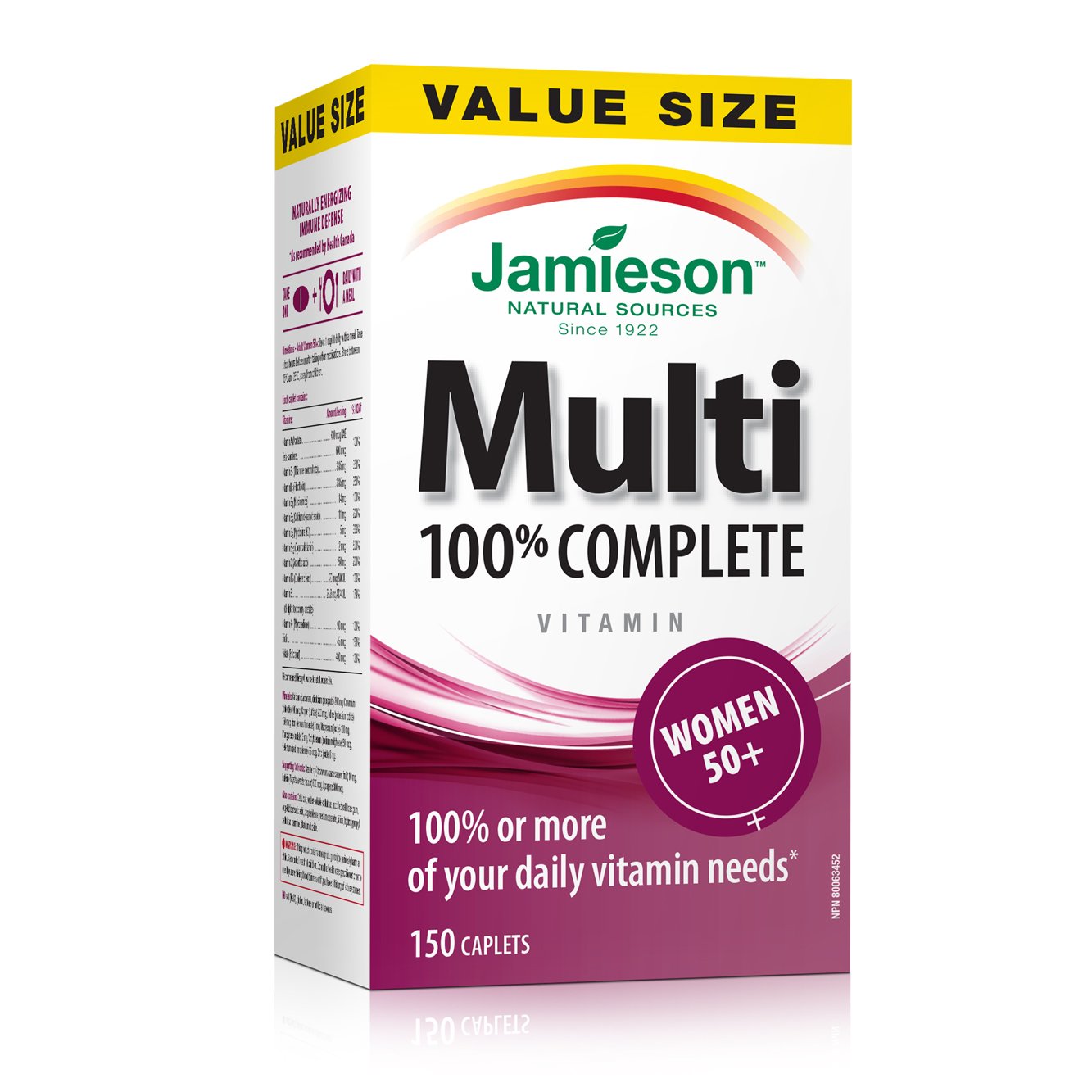 Jamieson 女士 50+全效多種維他命 150 粒 超值加量裝