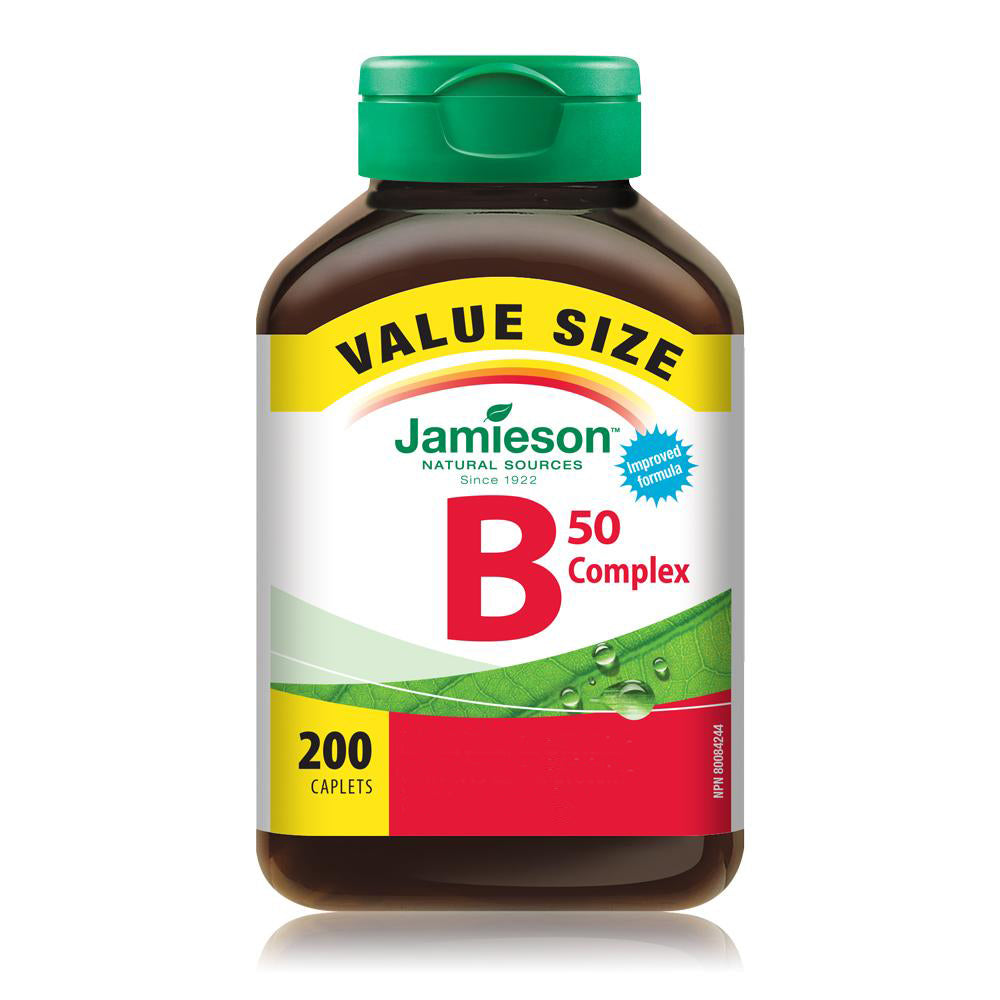 Jamieson 天然維他命 B 雜 50 超值加量裝 200 粒 (包裝隨機提供)-產品圖片 3