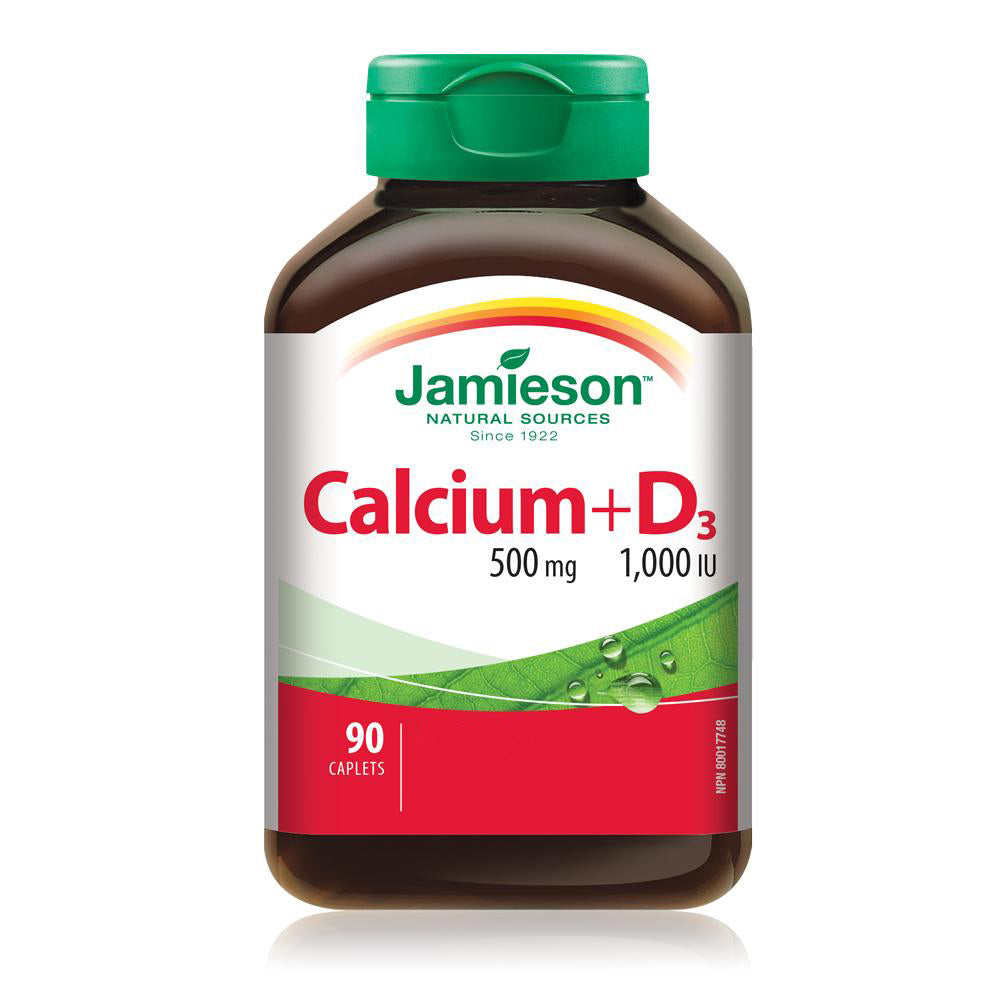 Jamieson 鈣 500 + 維他命 D3 90 粒 (兩款包裝隨機提供)-產品圖片 2