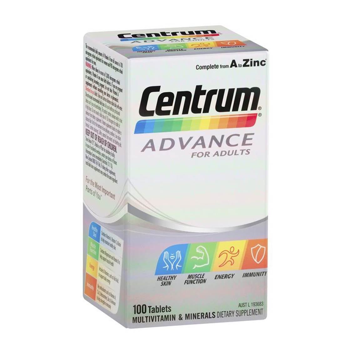 Centrum Advance 多種維他命及礦物質 100 粒 (兩種包裝將隨機提供)