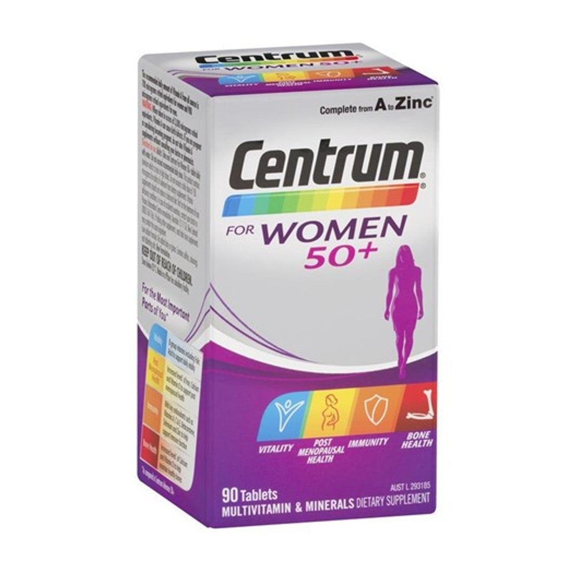 Centrum 女士 50+ 全效多種維他命及礦物質 90 粒 (兩種包裝將隨機提供)