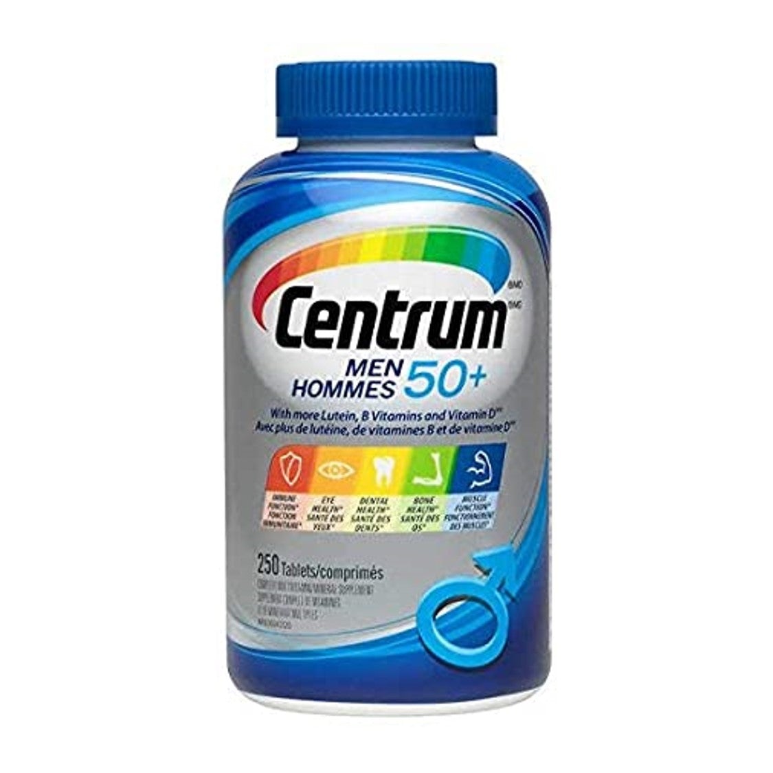Centrum 男士 50+ 全效多種維他命及礦物質 (超大加量裝,加拿大版) 250 粒裝 (包裝將隨機提供)