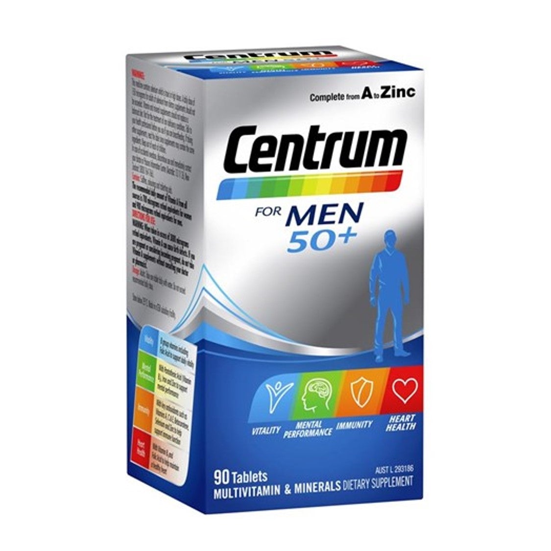 Centrum 男士 50+ 全效多種維他命及礦物質 90 粒