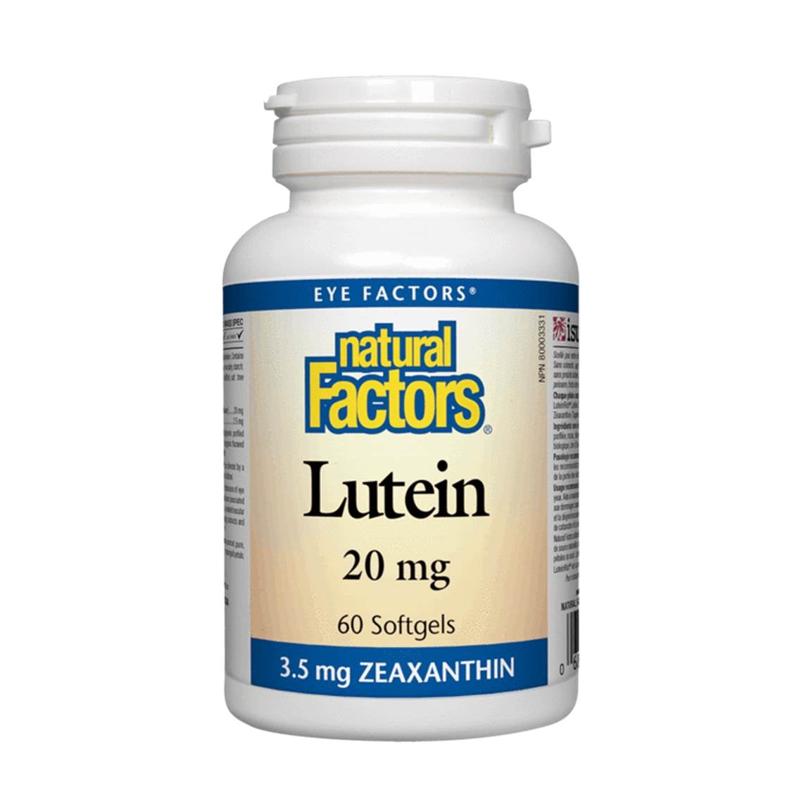 Natural Factors 特強護眼葉黃素精華 (20 毫克) 60 粒