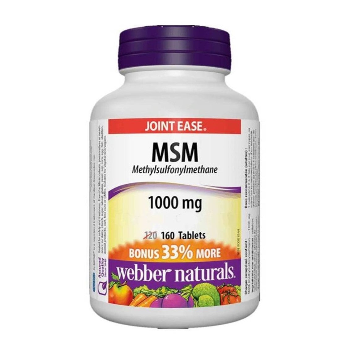 webber-naturals-msm-1000mg-160tablets Webber Naturals 關節健骨寶 MSM 1000 (活絡配方) 160 粒