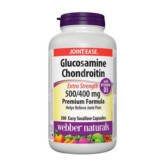 webber-naturals-glucosamine-chondroitin-sulfate-extra-strength-500-400-with-d3-300capsules-valuepack Webber Naturals 關節健骨寶 (特強配方) 葡萄糖胺硫酸軟骨素 500/400 + 維他命 D 300 粒