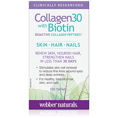 webber-naturals-collagen-30-with-biotin-bioactive-collagen-peptides-hair-skin-and-nails-120tablets