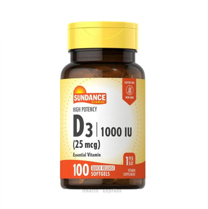 Sundance - 高效維他命D3 1,000IU 25微克 100粒軟膠囊 [原裝平行進口]