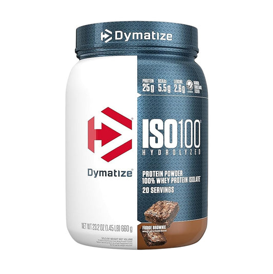 Dymatize x Dunkin ISO100 水解100%分離乳清蛋白粉 軟心布朗尼味 1.45 磅 ( 660 克)