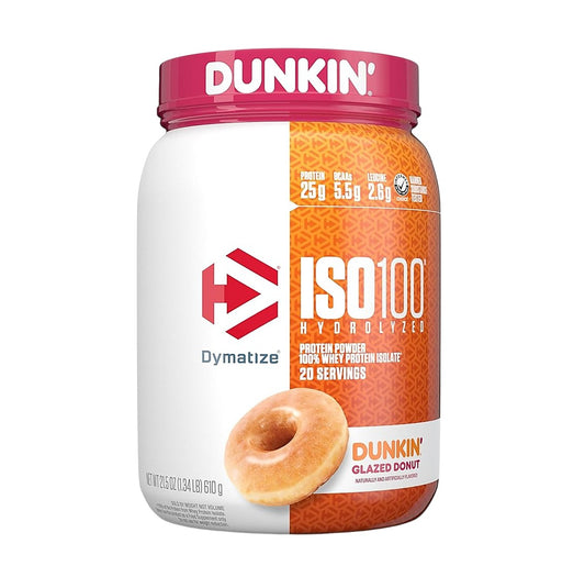 Dymatize x Dunkin ISO100 水解 100%分離乳清蛋白粉 糖霜甜甜圈味 1.34磅 ( 610 克)