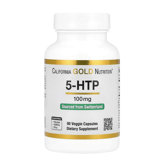 CALIFORNIA GOLD NUTRITION 瑞士 5-羥基色氨酸 100毫克 90粒素食膠囊
