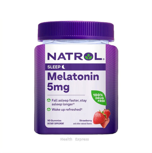 NATROL 甜睡褪黑素 5毫克 90粒软糖 士多啤梨味