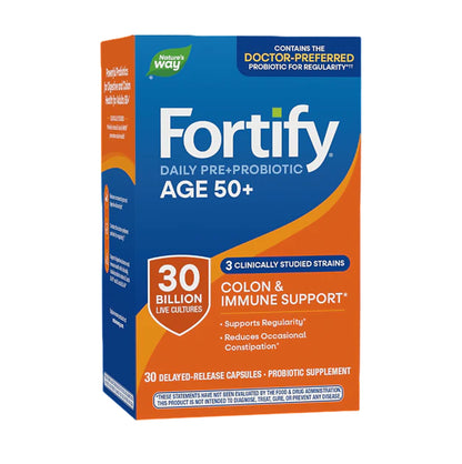 Nature's Way Fortify 50 歲以上成年人日常益生菌 300 億 CFU 30 粒緩釋膠囊 #10293 (包裝隨機提供)