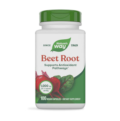 Nature's Way 甜菜根 100 粒全素膠囊（每2粒膠囊 1,000 毫克）#10400 (包裝隨機提供) [原裝平行進口]