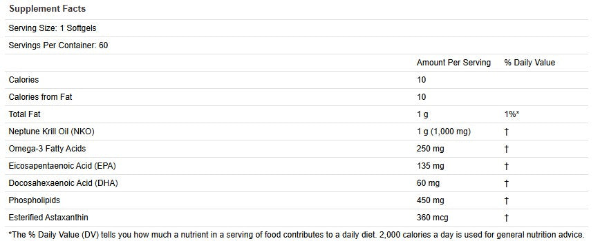 Now Foods 南極磷蝦油 1000毫克 60 粒 [香港行貨]