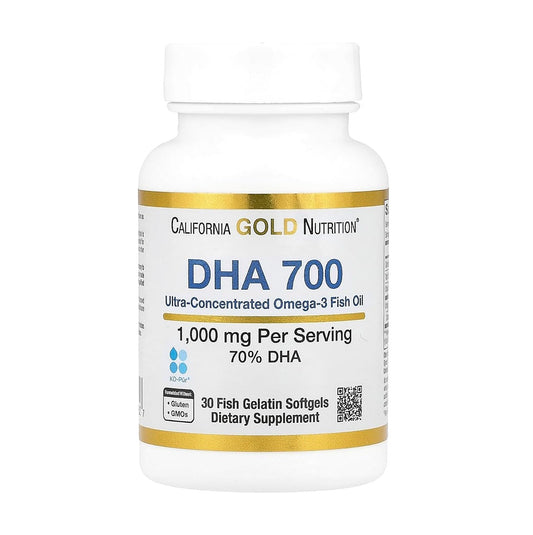 CALIFORNIA GOLD NUTRITION DHA 700 魚油超濃縮 1000 毫克 30粒魚明膠軟膠囊