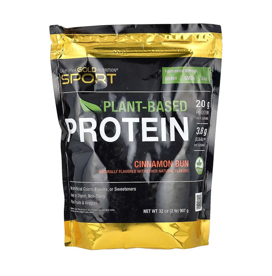 CALIFORNIA GOLD NUTRITION 運動型植物蛋白粉 肉桂捲味 2磅 ( 907 克)